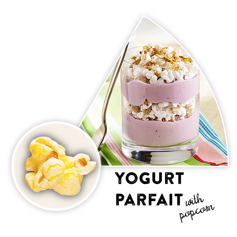 Yogurt Parfait with Popcorn